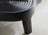 47.24''Fiberglass Clound Coffee Table for Living Room,Matte Black Relief Table front of the Sofa, W2582P214811