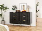 Modern 6 Dresser, Modern Dresser with Metal Handles, Storage Chest of, Wide Dresser W688P170443