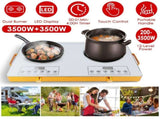 7000W Double Burner Electric Cooktop 110V, 2x3500W Rapid Heating Hot Plate with 4 Preset Modes 73544700