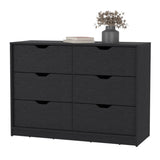 Basilea 4 Drawers Double Dresser with 2 pull down Cabinets Black B200P239598