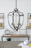 ZNTS 4 - Light Metal Chandelier, Hanging Light Fixture with Adjustable Chain for Kitchen Dining Room W2078138923