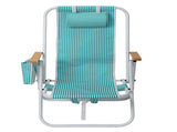 4-Position Adjustable Backpack Beach Chair, Foldable Rustproof Aluminum Frame Lounge Chair with 20945443
