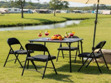 31.5" Folding Card Table, Portable Table for Dining, Camping, or Game Night, Black 51136172
