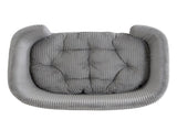 Elevated Dog Bed Frame for Small Dog, Corduroy Pet Couch Bed with Rubber Wood Legs and Supportive N779P179967G