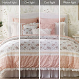 9 Piece Cotton Percale Comforter Set Blush King B03597158