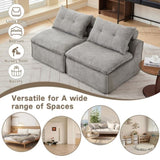 ZNTS [NEW ARRIVED] Modular Sofa,No Armrests,At will DIY, Chenille Fabric,Neck Pillow-Back W2108P261275