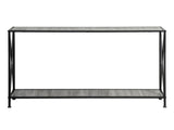 Grey MDF Countertop Black Wrought Iron Base 2 Layers Forked Console Table 22864661