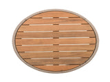 Outdoor Rattan rope & Acacia Wood Coffee Table - Patio Balcony Furniture for Garden, Yard, Balcony N770P298632B