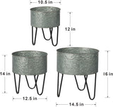 Set of 3 Huxley Metal Decorative Pots W2078P323442