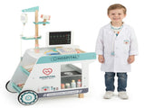 Wooden Doctor Playset for Kids Pretend Play Doctor Kit with Cart Gift for Toddlers Boys Girls Aged 69179652