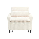 Beige comfortable chair for Small apartment Bedroom space Balcony Small sofa bed Lazy Small sofa W1658P290459