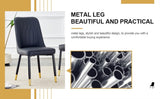 Black dining chairs and living room chairs. PU material and metal legs, suitable for kitchen, living W1151118969