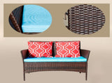Four-Piece Sofa Set Table With Sofa Chair PE Rattan Outdoor Furniture HY4-001 Box *1 With Sapphire W3152P269436