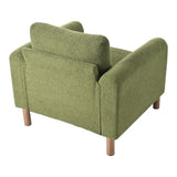 Oversized Accent Chair, Upholstered Living Room Chairs Single Sofa Chair with Walnut Legs, Curved N765P189679N