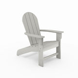 Dark Gray Adirondack Chair Premium HDPE Poly Lumber for Pool, Patio, and Garden Elegance B195P198779