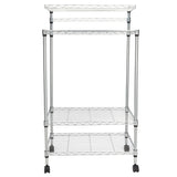 ZNTS 4 Layer Adjustable Kitchen Bakers Rack Shelf Microwave Oven Stand Storage Cart 98841102