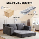 Loveseat Sofa, Comfortable Deep Seat Sofa Bed, Modern Small Corduroy Couch for Living Room 75740603