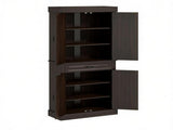 71" Freestanding Kitchen Pantry Cabinet with 4 Doors 2 Large Storage Cabinets And an Additional 19941052