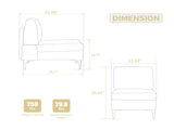 Modular Sectional Sofa Armless Seat Module, Corduroy Sectional Couch, Single Couch Modular Armless W3098P256997