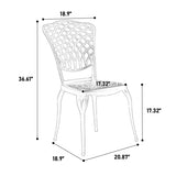 Bistro Set 3 Piece Rustproof Cast Aluminum Patio Furniture Sets 2 Chairs and 1 Round Table Outdoor, W640P251292