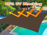 13'X20' Mocha HDPE sunshade sail 17009459