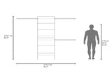 Hollis Modular Closet System with Open Shelves, Dual Hanging Rods and Vertical Storage Design, White B097P474320