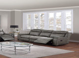 Contemporary Manual Motion Sofa 1pc Couch Living Room Furniture Slate Blue Breathable Leatherette B011133621