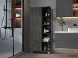 Smokey Oak 5-Shelf Linen Cabinet B06280252