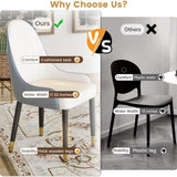 Modern PU sponge-filled dining chair, solid wood metal legs, suitable for restaurants, living rooms W1535119451