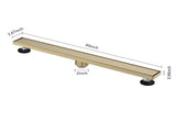 30 Inch Linear Shower Drain with 2-in-1 Flat & Tile Insert Removable Cover, 304 Stainless Steel with 68855432