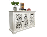 Antique Sideboard Storage, Vintage Accent, 3 carving Doors Buffet Server Console W3123P278015