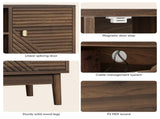 43.31 inch TV Stand, Mid-Century Modern TV Stand for 32/45 inch TV, Entertainment Center with W1706P574107