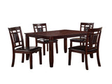 5 Piece Dark Brown Dining Room Set B01682181
