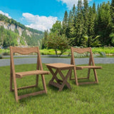 HIPS Material Outdoor Bistro Set Foldable Small Table and Chair Set with 2 Chairs and Rectangular W1209107732