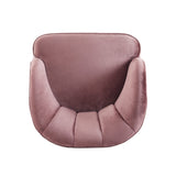 Upholstered Barrel Accent Chair With Wooden Legs N768P175907B