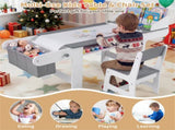 Kids Art Table & Chair Set with Replaceable Paper Roll, Large Storage Toddler Activity Desk 49561871