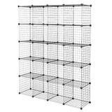 ZNTS 20-Cube Organizer Cube Storage Storage Shelves Wire Cube Storage Origami Shelves Metal Grid 30244313