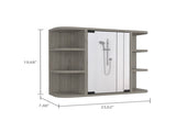 Roseburg 6-Shelf Medicine Cabinet with Mirorr Light Grey B06280465