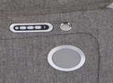 Gray Power Reclining Sofa Chenille Comfort Headrest Lumber Support Cup Holder Bluetooth Speaker B011P611080