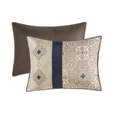 Cal King 7 Piece Jacquard Comforter Set with Throw Pillows B03596995