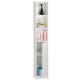 ZNTS FCH One Door & Three Layers Bathroom Cabinet White 99595390