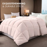 Pink plus-size comforter for all seasons, perfect for cozy bedrooms, luxurious hotel rooms, single, 73094980