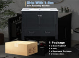 30" Black Bathroom Vanity Single Sink, Combo Cabinet Undermount Sink, Bathroom Storage Cabinet WF324043AAB