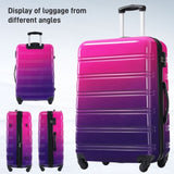 Hardshell Luggage Sets 3 Piece Gradient Color Expandable Suitcase with Spinner Wheels and TSA Lock 54223471