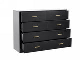 ZNTS Modern Black 8-Drawer Dresser for Bedroom - Ample Storage Wide Chest of Drawers, Sturdy & Safe W1785P201162