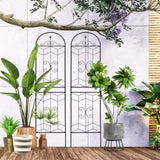 4 Pack Metal Garden Trellis 86.7" x 19.7" Rustproof Trellis for Climbing Plants Outdoor Flower W1586P268071