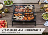 Portable Charcoal Grill Stove, Two Side Carbon Griller for BBQ, Tabletop Barbecue Grill for 91161054