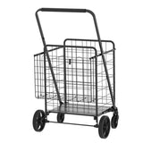 Large Shopping Cart,Grocery Cart on Wheels, Foldable Utility Shopping Carts with Double Basket and W1961P290530