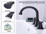 2-Handle 8 inch Widespread Bathroom Sink Faucet Oil-Rubbed Bronze Lavatory Faucet 3 Hole 360&deg 17915077
