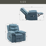 ZNTS Power Recliner Chair with Adjustable Massage Function, Velvet Electric Power Chair for Elderly with W1998120243